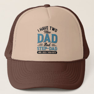 Typografie ontwerp voor vader en stiefvader trucker pet