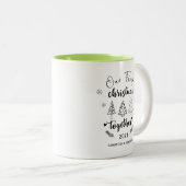 Typografie Onze eerste Kerstmis samen Tweekleurige Koffiemok (Voorkant rechts)