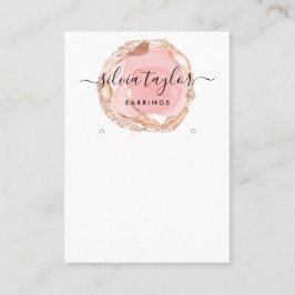 Typografie oorbellen display houder sieraden blush visitekaartje