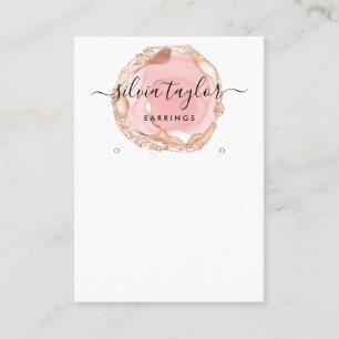 Typografie oorbellen display houder sieraden blush visitekaartje
