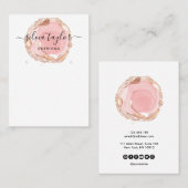 Typografie oorbellen display houder sieraden blush visitekaartje (Voorkant / Achterkant)