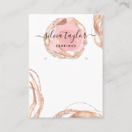 Typografie oorbellen display houder sieraden blush visitekaartje