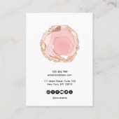 Typografie oorbellen display houder sieraden blush visitekaartje (Achterkant)