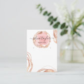 Typografie oorbellen display houder sieraden blush visitekaartje (Staand voorkant)