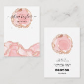 Typografie oorbellen display houder sieraden blush visitekaartje (Voorkant / Achterkant)