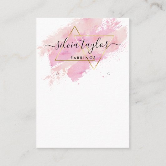 Typografie-oorringen voor sieraden visitekaartje (Voorkant)