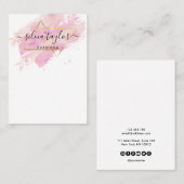 Typografie-oorringen voor sieraden visitekaartje (Voorkant / Achterkant)