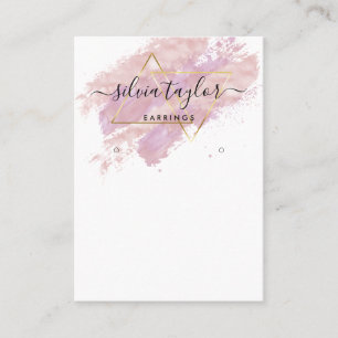 Typografie-oorringen voor sieraden visitekaartje