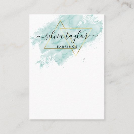 Typografie-oorringen voor sieraden visitekaartje (Voorkant)