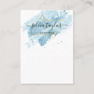 Typografie-oorringen voor sieraden visitekaartje