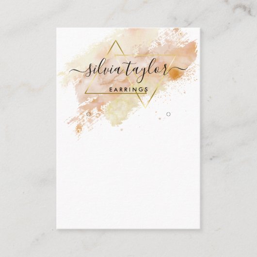 Typografie-oorringen voor sieraden visitekaartje (Voorkant)