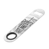 Typografie op elegant Roos Speed Flessenopener (Achterkant Gekanteld)