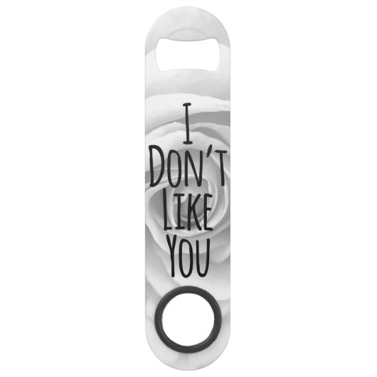 Typografie op elegant Roos Speed Flessenopener (Voorkant)