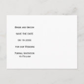 Typografie op kraftpapier bruiloft Save the Date Aankondigingskaart (Achterkant)