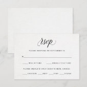 Typografie op Waterverf Paper RSVP | Keuze uit maa (Voorkant / Achterkant)