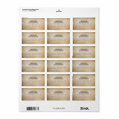  typografie oude adresetiketten etiket (Full Sheet)