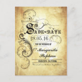 typografie Oude save the date briefkaarten (Voorkant)