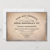  typografie Oude verjaardagsuitnodigingen Kaart (Voorkant)