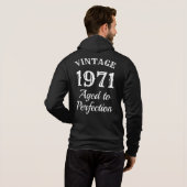 typografie Ouderdom perfectie Birthday Hoodie (Achterkant volledig)