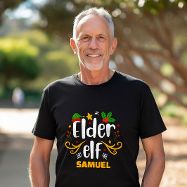 Typografie Oudere Elf Pret Familie Match T-shirt
