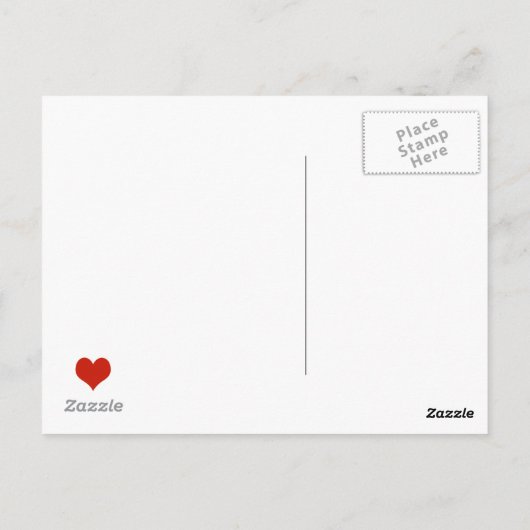 Typografie over de liefde briefkaart (Achterkant)