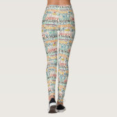 typografie over wake up stand up leggings (Achterkant)