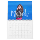 Typografie Overlay en foto | Eenvoudig en modern Kalender (Mar 2026)