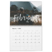 Typografie Overlay en foto | Eenvoudig en modern Kalender (Feb 2026)