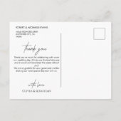 Typografie Overlay Text Photo | Bruiloft dank u Briefkaart (Achterkant)