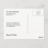 Typografie Overlay Trouwpaar Foto Dank u Briefkaart (Achterkant)