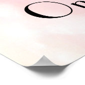 Typografie Paarse Waterverf Elephant Poster (Hoek)