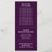  Typografie Paarse Wedding Programma V2 Programmakaart (Achterkant)
