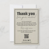  Typografie Packaging Order Hartelijk dank Bedankkaart (Voorkant)