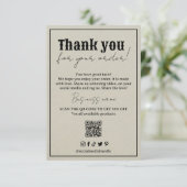  Typografie Packaging Order Hartelijk dank Bedankkaart (Staand voorkant)