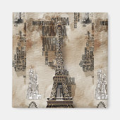 Typografie Parijs Magneet (Voorkant)