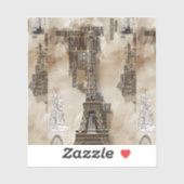 Typografie Parijs Sticker (Vel)