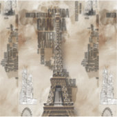 Typografie Parijs Sticker (Voorkant)