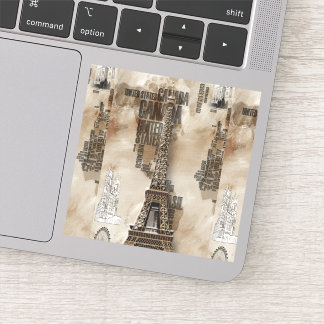 Typografie Parijs Sticker