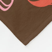 Typografie Patroon Roze Names Brown Fleece Blanket Deken (Hoek)