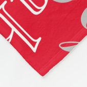 Typografie Patroon White Names Red Fleece Blanket Deken (Hoek)
