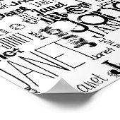 Typografie | Personaliseren | Zwarte witte naam Poster (Hoek)