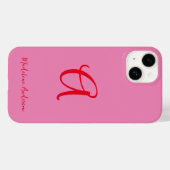 Typografie PInk Rood Modern Vrouwelijk Case-Mate iPhone Case (Achterkant (horizontaal))