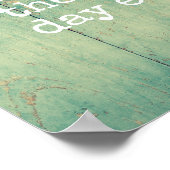 typografie poster beste dag ooit citaat blauw (Hoek)