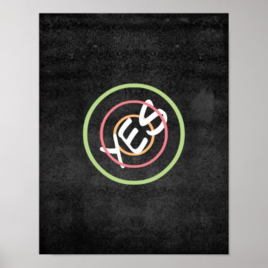 typografie poster ja op houtskool (Voorkant)