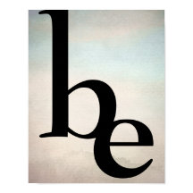 typografie poster op grijze en blauwe waterverf