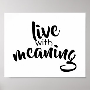 typografie poster zwart - wit