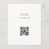 Typografie QR-code Gratis taart Huwelijk Bewaar de Flyer (Achterkant)