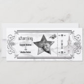 Typografie Quote Chapel Ticket Trouwkaarten Kaart (Achterkant)