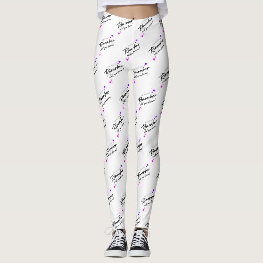 typografie Quote Leggins Leggings (Voorkant)