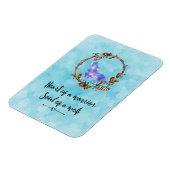 Typografie Quote met een Waterverf Wolf Boho Style Magneet (Linkerzijde)